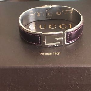 Authentic Gucci Silver and Plum bracelet